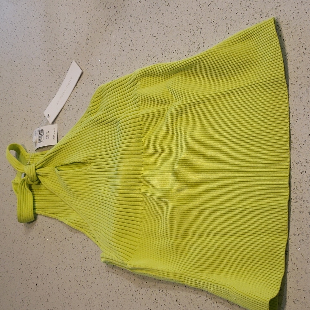 Jonathan Simkhai Andrea Rib Halter in Lime - Picture 10 of 15